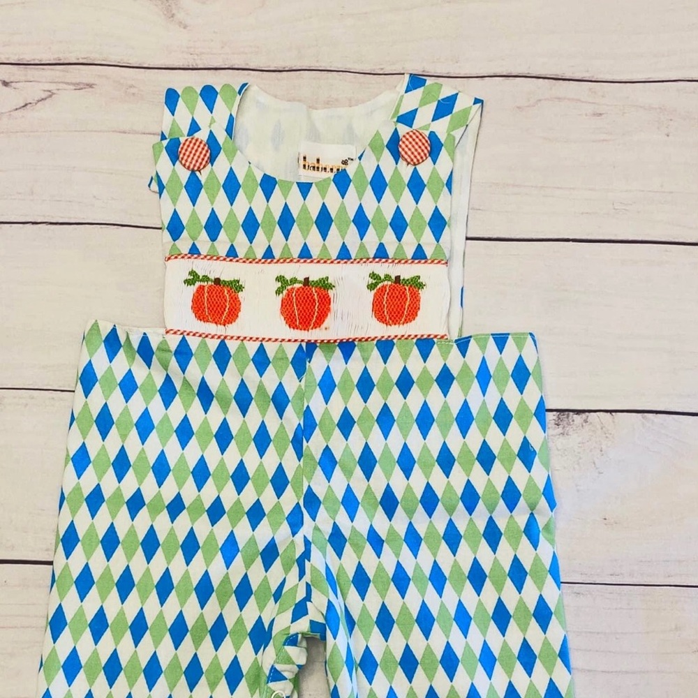 Smocked Pumpkin Romper